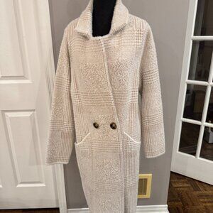 Rino and Pelle Madina Double-Breasted Knit Cardigan in Birch, Size M